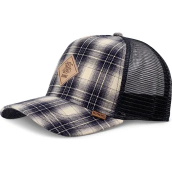 Niebieska czapka trucker Check HFT Denim Wishy od Djinns