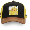 snapback-z-zakrzywionym-daszkiem-w-kolorze-czarnym-zoltym-i-brazowym-pikachu-pmk6-pik-pokemon-od-capslab