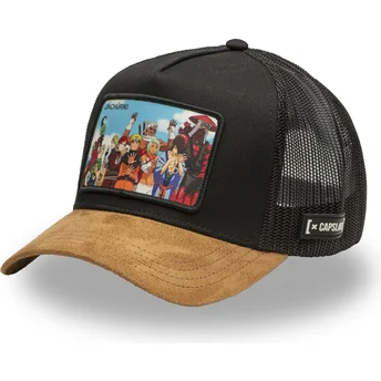 Czarna i brązowa czapka trucker Jinchūriki JIN Naruto od Capslab