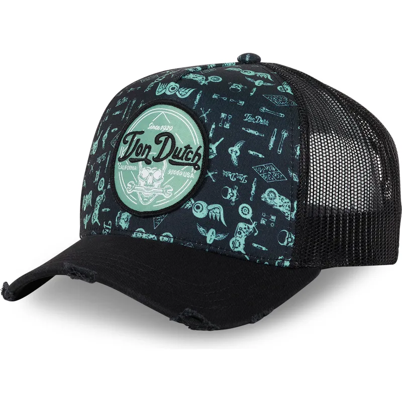 kepure-islenkta-melyna-snapback-print04-von-dutch