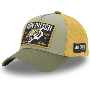 Czapka trucker zielono-żółta WILD02 od Von Dutch