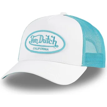 Von Dutch FLUO03 CT White and Blue Trucker Hat