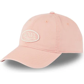 Von Dutch Curved Brim LOG03 CD Light Pink Adjustable Cap