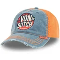 gorra-curva-azul-y-naranja-ajustable-retro02-de-von-dutch