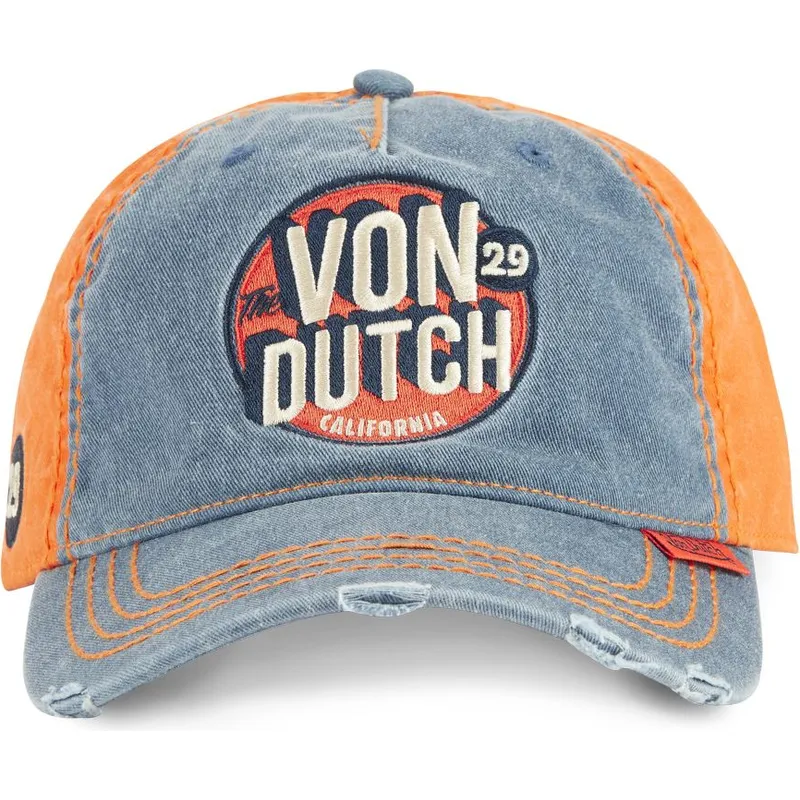 kepure-islenkta-melyna-reguliuojamas-retro02-von-dutch