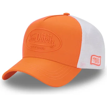 Czapka trucker pomarańczowo-biała FLUO04 od Von Dutch