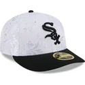 kepure-plokscia-juoda-priglundanti-59fifty-day-low-profile-chicago-white-sox-mlb-new-era