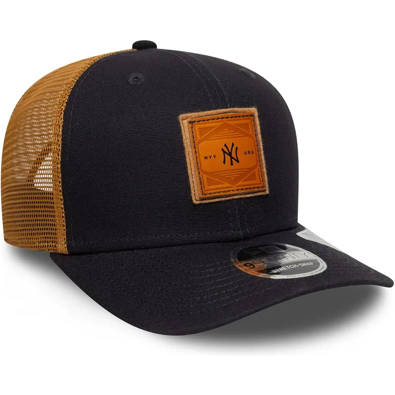czapka-trucker-granatowa-i-brazowa-9seventy-stretch-snap-debossed-logo-new-york-yankees-mlb-new-era