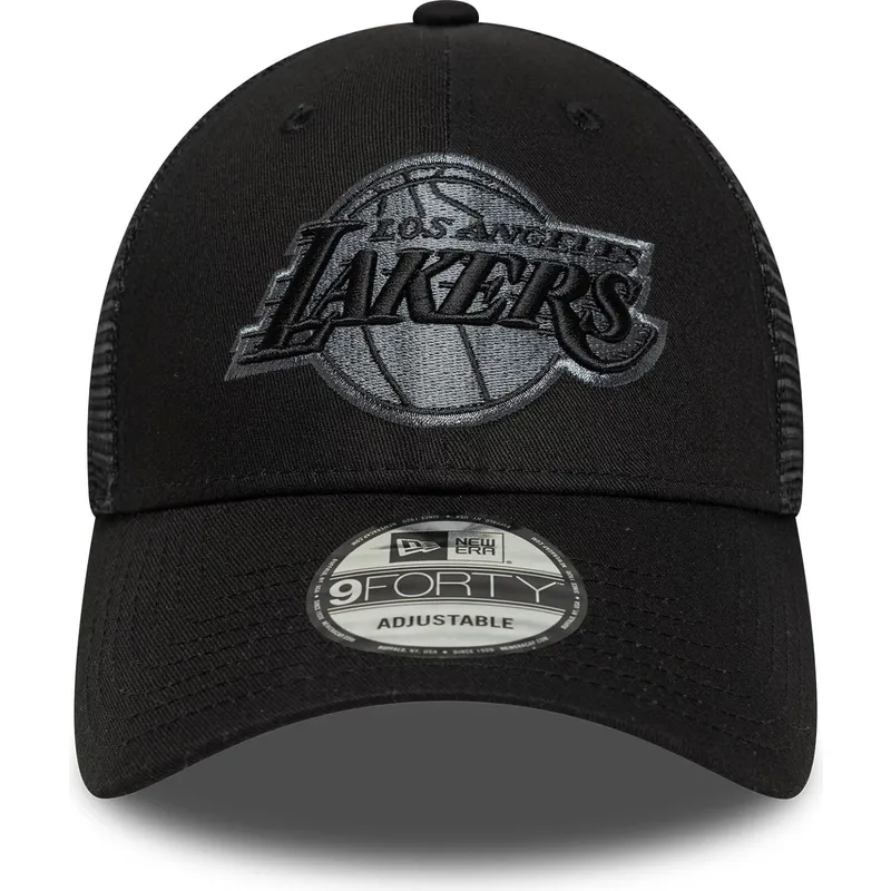 czapka-trucker-czarna-regulowana-z-szarym-logo-9forty-los-angeles-lakers-nba-new-era
