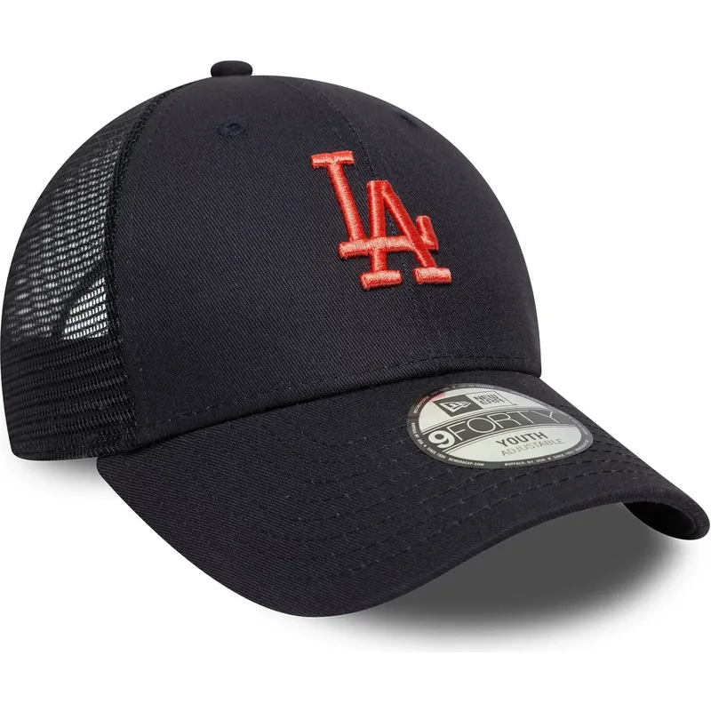 kepure-islenkta-tamsiai-melyna-reguliuojamas-vaikams-9forty-homefield-los-angeles-dodgers-mlb-new-era