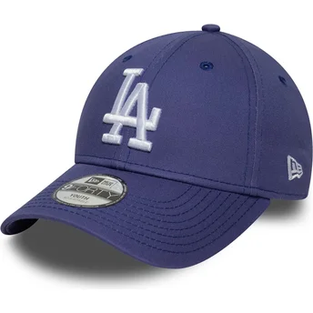 Fioletowa zakrzywiona czapka regulowana dla dzieci 9FORTY League Essential Los Angeles Dodgers MLB od New Era