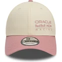 new-era-curved-brim-9forty-contrast-red-bull-racing-formula-1-beige-and-pink-adjustable-cap