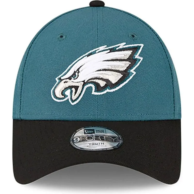 kepure-islenkta-zalia-reguliuojama-juostele-vaikams-9forty-the-league-philadelphia-eagles-nfl-new-era
