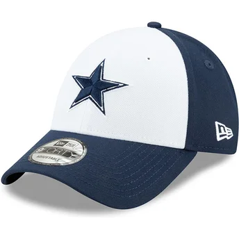 Biała i granatowa zakrzywiona czapka regulowana dla chłopca 9FORTY The League Dallas Cowboys NFL New Era