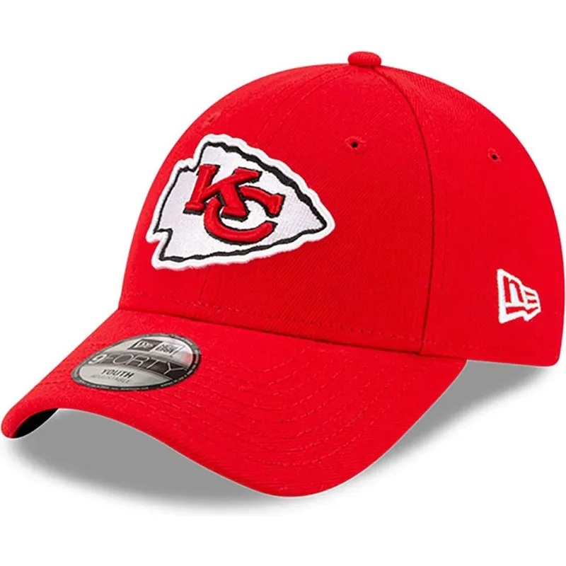 kepure-islenkta-raudona-reguliuojama-juostele-vaikams-9forty-the-league-kansas-city-chiefs-nfl-new-era