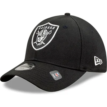 Czarna, zakrzywiona, regulowana czapka dziecięca 9FORTY The League Las Vegas Raiders NFL od New Era