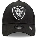 kepure-islenkta-juoda-reguliuojama-juostele-vaikams-9forty-the-league-las-vegas-raiders-nfl-new-era
