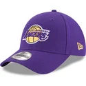 kepure-islenkta-violetine-reguliuojama-juostele-vaikams-9forty-the-league-los-angeles-lakers-nba-new-era