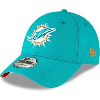 Niebieska zakrzywiona regulowana czapka dziecięca 9FORTY The League Miami Dolphins NFL New Era