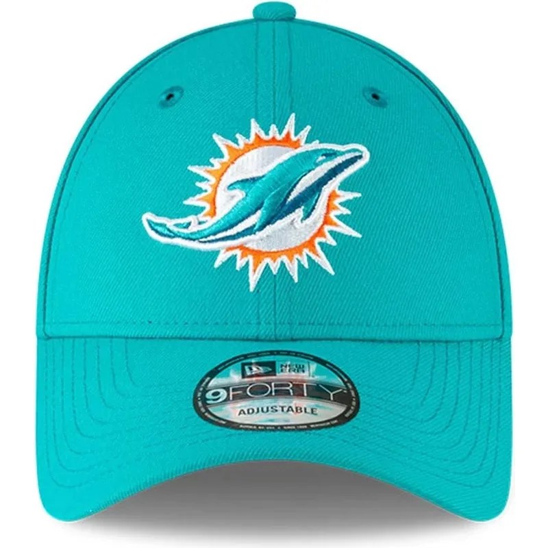 kepure-islenkta-melyna-reguliuojamas-vaikams-9forty-the-league-miami-dolphins-nfl-new-era