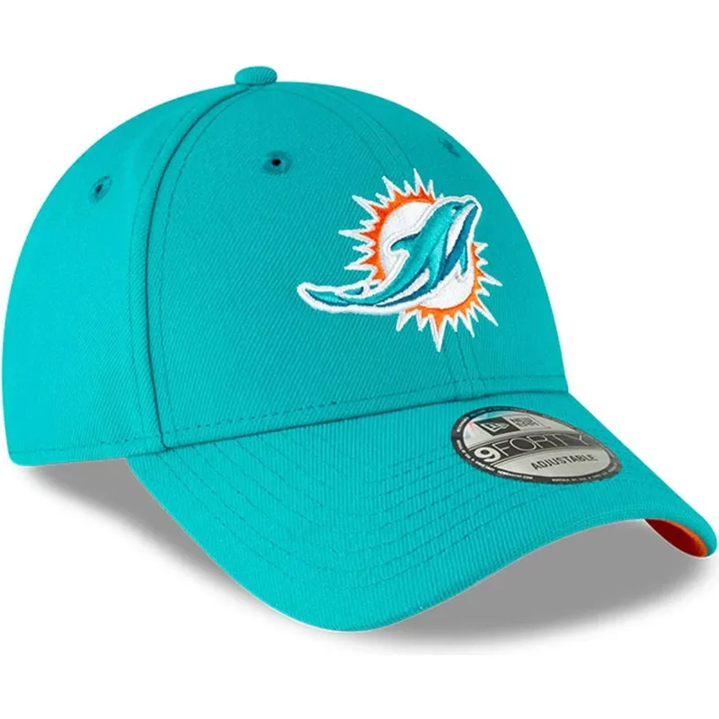 kepure-islenkta-melyna-reguliuojamas-vaikams-9forty-the-league-miami-dolphins-nfl-new-era