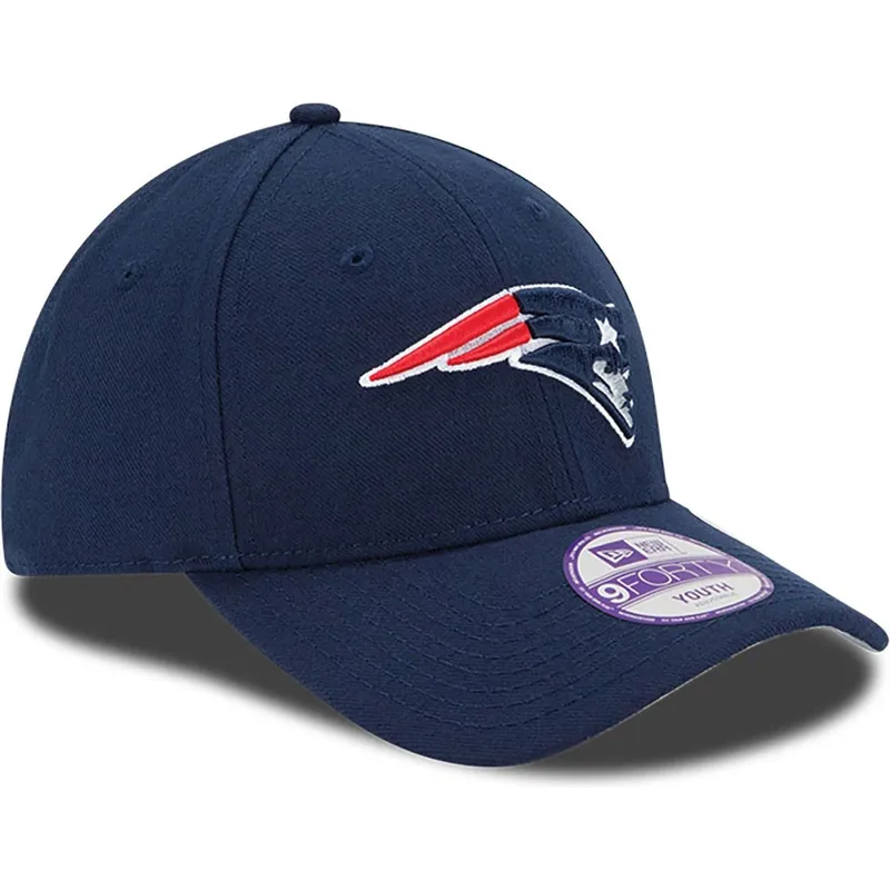 kepure-islenkta-tamsiai-melyna-reguliuojamas-vaikams-9forty-the-league-new-england-patriots-nfl-new-era