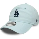 niebieska-regulowana-czapka-z-zakrzywionym-daszkiem-z-granatowym-logo-9twenty-linen-los-angeles-dodgers-mlb-od-new-era
