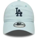 niebieska-zakrzywiona-czapka-z-regulacja-z-granatowym-logo-9twenty-linen-los-angeles-dodgers-mlb-new-era