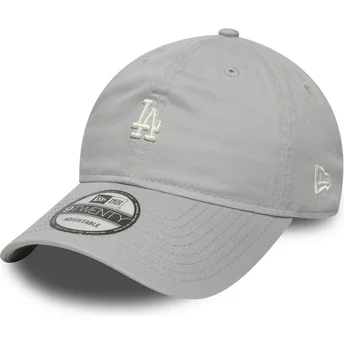 Szara zakrzywiona czapka regulowana 9TWENTY Mini Logo Washed Los Angeles Dodgers MLB od New Era