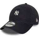 new-era-curved-brim-9twenty-mini-logo-washed-new-york-yankees-mlb-navy-blue-adjustable-cap