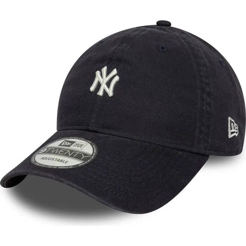granatowa-zakrzywiona-czapka-regulowana-9twenty-mini-logo-washed-new-york-yankees-mlb-new-era