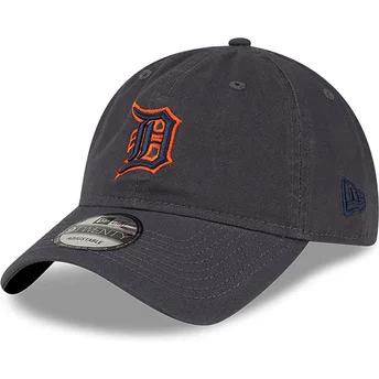 New Era Curved Brim 9TWENTY Core Classic Detroit Tigers MLB Grey Adjustable Cap
