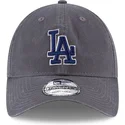 szara-zakrzywiona-czapka-regulowana-z-niebieskim-logo-9twenty-core-classic-los-angeles-dodgers-mlb-od-new-era