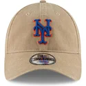 bezowa-czapka-z-zakrzywionym-daszkiem-regulowana-9twenty-core-classic-new-york-mets-mlb-od-new-era