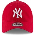 czerwona-zakrzywiona-regulowana-czapka-9twenty-core-classic-new-york-yankees-mlb-od-new-era