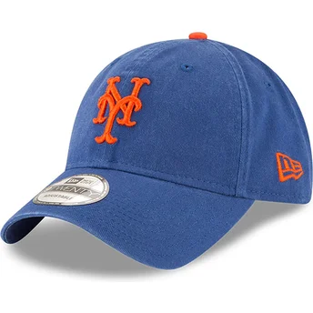 Regulowana niebieska czapka z zakrzywionym daszkiem 9TWENTY Core Classic New York Mets MLB od New Era