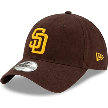 Regulowana brązowa czapka z zakrzywionym daszkiem 9TWENTY Core Classic San Diego Padres MLB od New Era