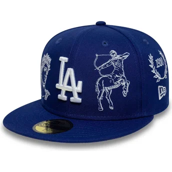 Niebieska, dopasowana czapka z daszkiem 59FIFTY Mythical Los Angeles Dodgers MLB od New Era