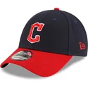 kepure-islenkta-tamsiai-melyna-reguliuojamas-9forty-the-league-cleveland-guardians-mlb-new-era