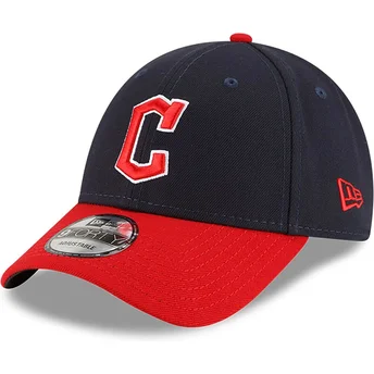 Czapka z daszkiem granatowo-czerwona regulowana 9FORTY The League Cleveland Guardians MLB od New Era