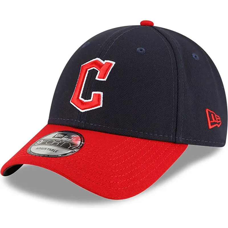kepure-islenkta-tamsiai-melyna-reguliuojamas-9forty-the-league-cleveland-guardians-mlb-new-era