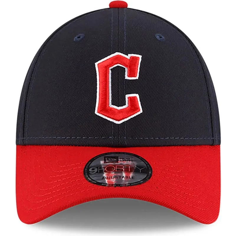 kepure-islenkta-tamsiai-melyna-reguliuojamas-9forty-the-league-cleveland-guardians-mlb-new-era