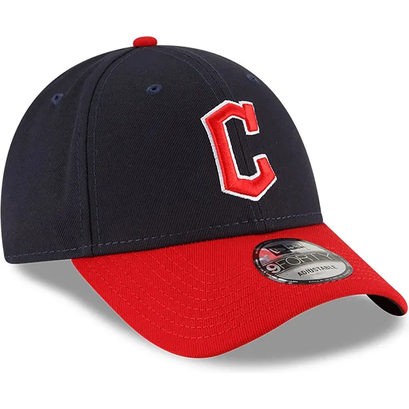 kepure-islenkta-tamsiai-melyna-reguliuojamas-9forty-the-league-cleveland-guardians-mlb-new-era
