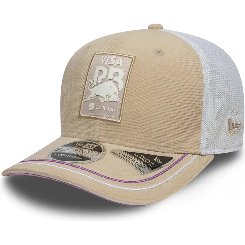czapka-trucker-bezowa-9seventy-stretch-snap-monaco-race-special-racing-bulls-f1-team-formula-1-new-era