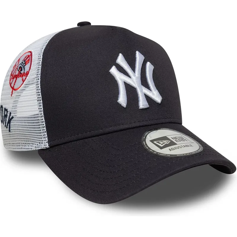 kepure-islenkta-tamsiai-melyna-snapback-a-frame-multi-patch-new-york-yankees-mlb-new-era