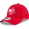 czerwona-zakrzywiona-czapka-regulowana-9forty-the-league-atlanta-hawks-nba-od-new-era