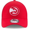 kepure-islenkta-raudona-reguliuojama-juostele-9forty-the-league-atlanta-hawks-nba-new-era