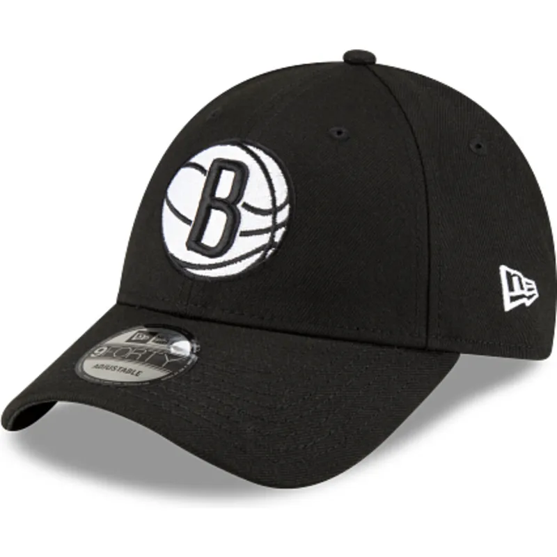 kepure-islenkta-juoda-reguliuojama-juostele-9forty-the-league-brooklyn-nets-nba-new-era