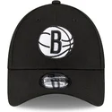 kepure-islenkta-juoda-reguliuojama-juostele-9forty-the-league-brooklyn-nets-nba-new-era