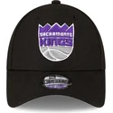 kepure-islenkta-juoda-reguliuojamas-9forty-the-league-sacramento-kings-nba-new-era